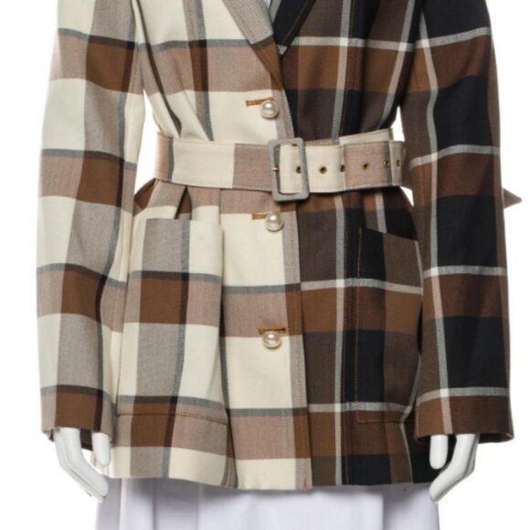 Staud Pepper Coat in Mixed Plaid 10 NWT - Picture 6 of 10